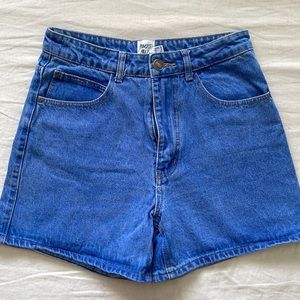 Princess Polly Dark Blue Jean Shorts (US 6)